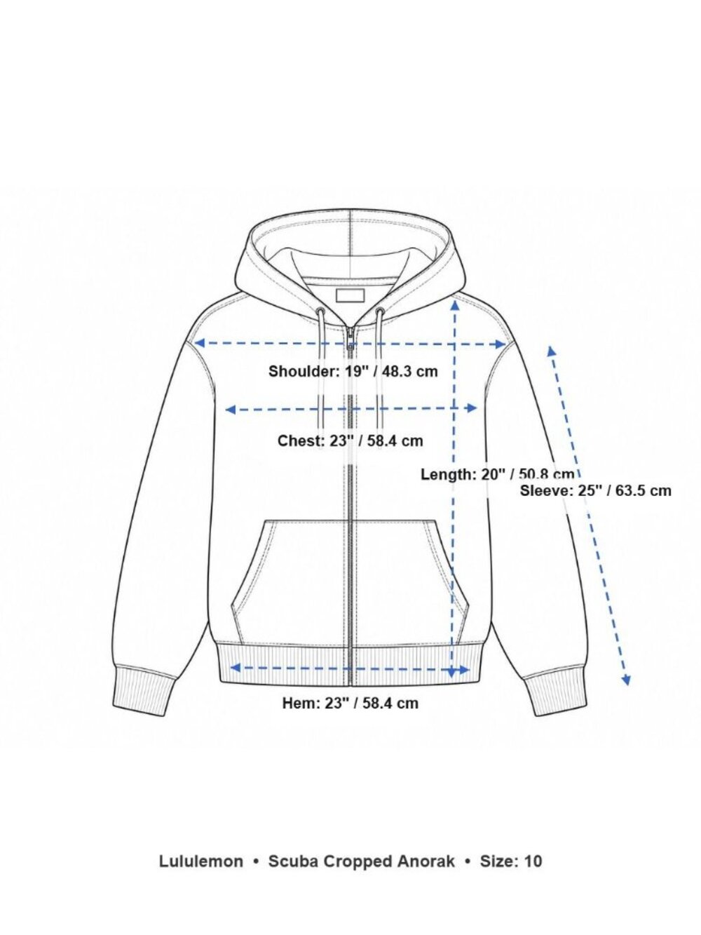 Lululemon Pink Haze Scuba Cropped Water-Repellent Anorak Hooded Jacket Sz 10 - Picture 14 of 14